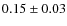 $0.15\pm0.03$