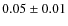 $0.05\pm0.01$