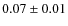 $0.07\pm0.01$