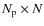 $N_{\rm p}\times N$