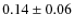 $0.14\pm0.06$