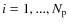 $i=1, ..., N_{\rm p}$