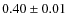 $0.40 \pm 0.01$