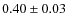 $0.40 \pm 0.03$