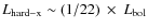 $L_{\rm hard-x}\sim(1/22)~\times~ L_{\rm bol}$