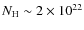 $N_{\rm H}\sim2\times10^{22}$