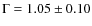 $\Gamma=1.05\pm0.10$