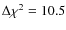 $\Delta \chi^{2} = 10.5$