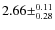 $2.66\pm^{0.11}_{0.28}$