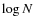 $\log N_{\rm }$