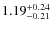 $1.19^{\rm +0.24}_{-0.21}$