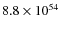 $8.8\times 10^{54}$