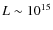 $L \sim 10^{15}$