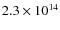 $2.3 \times 10^{14}$