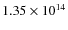 $1.35 \times 10^{14}$