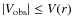 $\vert V_{\rm obs}\vert
\leq V(r)$