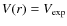 $V(r) = V_{\rm exp}$