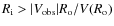$R_{\rm i} > \vert V_{\rm obs}\vert R_{\rm o} /
V(R_{\rm o})$