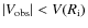 $\vert V_{\rm obs}\vert < V(R_{\rm i})$