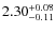 $\rm 2.30^{+0.08}_{-0.11}$