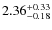 $\rm 2.36_{-0.18}^{+0.33}$