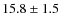 $15.8\pm1.5 $