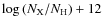 $\log{({N_{\rm X}}/{N_{\rm H}})}+12$