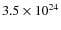 $3.5\times10^{24}$