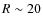 $R\sim 20$