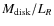 $M_{\rm {disk}}/L_{R}$