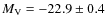 $M_{\rm {V}} = -22.9 \pm 0.4$
