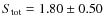 $S_{\rm {tot}}=1.80 \pm 0.50$