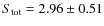 $S_{\rm {tot}}=2.96 \pm 0.51$