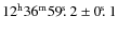 $12^{\rm h} 36^{\rm m} 59\hbox{$.\!\!^{\rm s}$ }2 \pm 0\hbox{$.\!\!^{\rm s}$ }1$