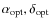 $\alpha_{\rm {opt}}, \delta_{\rm {opt}}$