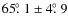 $65\hbox{$.\!\!^\circ$ }1 \pm 4\hbox{$.\!\!^\circ$ }9$