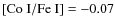 ${\rm [Co~I/Fe~I]} = -0.07$