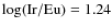 $\log({\rm Ir}/{\rm Eu}) = 1.24$