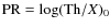 ${\rm PR} = \log({\rm Th}/X)_0$