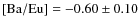 ${\rm [Ba/Eu]} = -0.60\pm 0.10$
