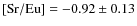 ${\rm [Sr/Eu]} = -0.92\pm 0.13$