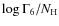 $\log \Gamma_6/N_{\rm H}$