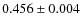 $ 0.456\pm 0.004$