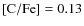 ${\rm [C/Fe]}
= 0.13$