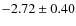 $ -2.72\pm0.40 $