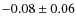 $ -0.08\pm0.06 $