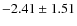 $ -2.41\pm1.51 $