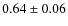 $ 0.64\pm0.06$