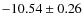 $ -10.54\pm0.26 $