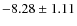 $ -8.28\pm1.11 $